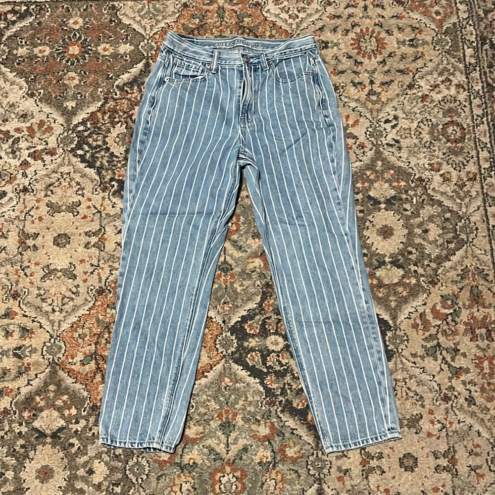 American eagle stripe jeans! Size 2